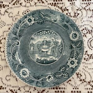 Vintage Floral Decorative Plate